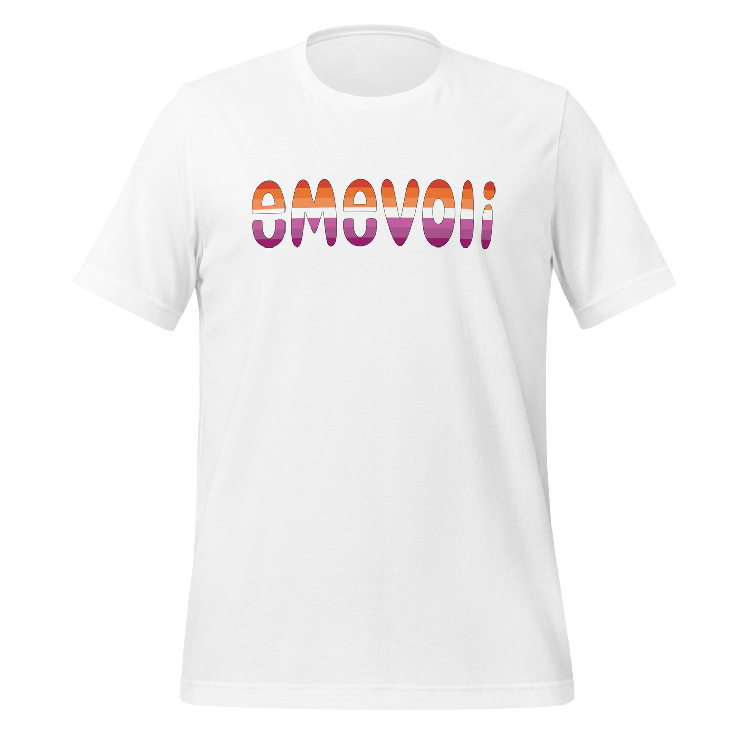 emevoli | Lesbian Flag Colors | Unisex t-shirt